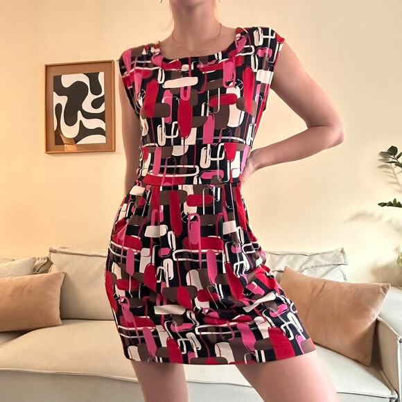 Mod patterned shift dress from Chadwicks Collection size 6 - Picture 4 of 8